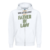 White World's Greatest Father-In-Law - Dad and Grandpa Zipper Hoodie - artisFamous