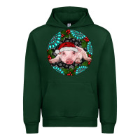 Forest Green Baby Pig Christmas Urban Hoodie - RanaPortraitStore