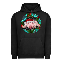 Pigment Black Baby Pig Christmas Urban Hoodie - RanaPortraitStore
