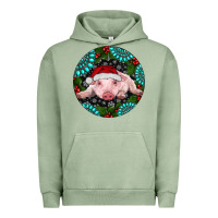 Pigment Oil Green Baby Pig Christmas Urban Hoodie - RanaPortraitStore