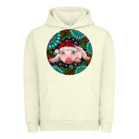Pigment Pistachio Baby Pig Christmas Urban Hoodie - RanaPortraitStore