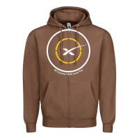 Chestnut spacex drone ship Zipper Hoodie - artisFamous