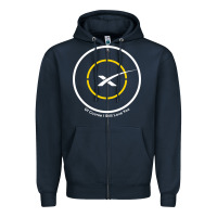 Navy spacex drone ship Zipper Hoodie - artisFamous