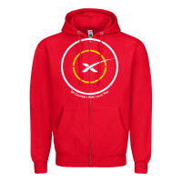 Red spacex drone ship Zipper Hoodie - artisFamous