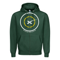Sports Green spacex drone ship Zipper Hoodie - artisFamous