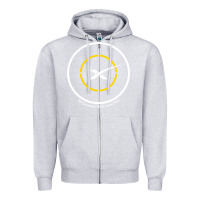 Heather Grey spacex drone ship Zipper Hoodie - artisFamous