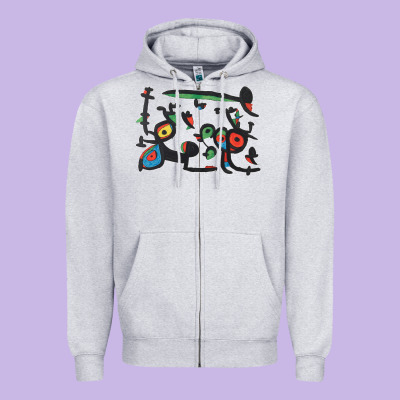 Contemporary Miro Zipper Hoodie Designed By Artisfamous