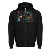 Black Contemporary Miro Zipper Hoodie - artisFamous