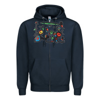Navy Contemporary Miro Zipper Hoodie - artisFamous