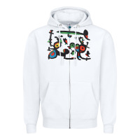 White Contemporary Miro Zipper Hoodie - artisFamous