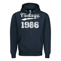 Navy vintage 1986 Zipper Hoodie - artisFamous
