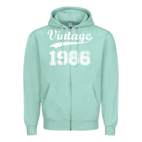 Seafoam vintage 1986 Zipper Hoodie - artisFamous