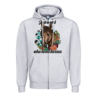 Heather Grey Just A Girl Who Loves Horses Zipper Hoodie - artisFamous