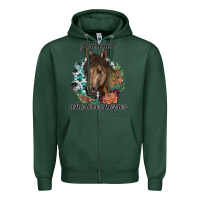 Sports Green Just A Girl Who Loves Horses Zipper Hoodie - artisFamous