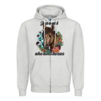 Dove Grey Just A Girl Who Loves Horses Zipper Hoodie - artisFamous