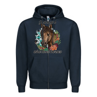 Navy Just A Girl Who Loves Horses Zipper Hoodie - artisFamous