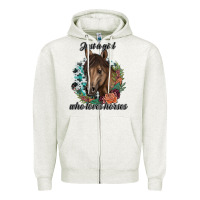 Oatmeal Heather Just A Girl Who Loves Horses Zipper Hoodie - artisFamous