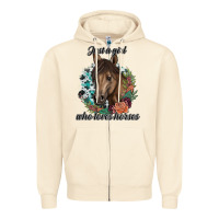 Sandshell Just A Girl Who Loves Horses Zipper Hoodie - artisFamous