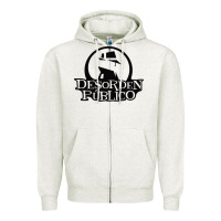 Oatmeal Heather desorden publico Zipper Hoodie - artisFamous