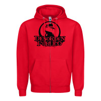 Red desorden publico Zipper Hoodie - artisFamous