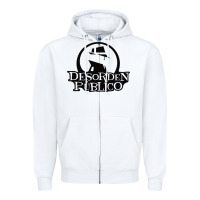 White desorden publico Zipper Hoodie - artisFamous