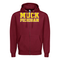 Burgundy muck fichigan Zipper Hoodie - artisFamous