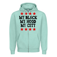 Seafoam my block my hood my city Zipper Hoodie - artisFamous
