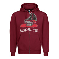 Burgundy alkaline trio Zipper Hoodie - artisFamous