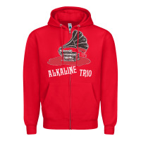 Red alkaline trio Zipper Hoodie - artisFamous