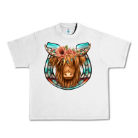 Lunar Rock highland cow serape floral headband horseshoe Urban Heavy Tee - Jasminsmagicworld