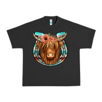 Pigment Black highland cow serape floral headband horseshoe Urban Heavy Tee - Jasminsmagicworld
