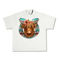 Pistachio highland cow serape floral headband horseshoe Urban Heavy Tee - Jasminsmagicworld
