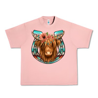 Salmon highland cow serape floral headband horseshoe Urban Heavy Tee - Jasminsmagicworld