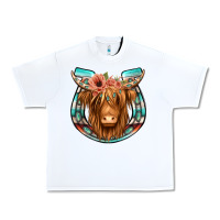 White highland cow serape floral headband horseshoe Urban Heavy Tee - Jasminsmagicworld