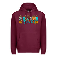 Burgundy Welcome fall Premium Hoodie - Artiststas