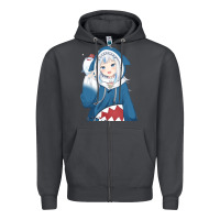 Smoke Smile Beautiful Gawr Gura Zipper Hoodie - artisFamous