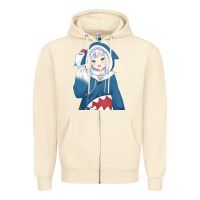 Sandshell Smile Beautiful Gawr Gura Zipper Hoodie - artisFamous