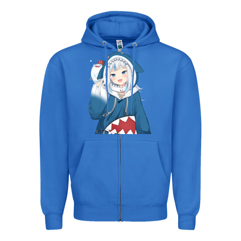 Smile Beautiful Gawr Gura Zipper Hoodie by artisFamous | Teevron