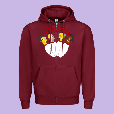 Pin Pals The Simpsons Zipper Hoodie Designed By Artisfamous