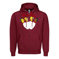 Burgundy pin pals The Simpsons Zipper Hoodie - artisFamous
