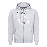 Heather Grey alkaline trio Zipper Hoodie - artisFamous
