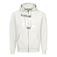 Oatmeal Heather alkaline trio Zipper Hoodie - artisFamous