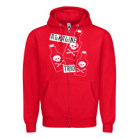 Red alkaline trio Zipper Hoodie - artisFamous