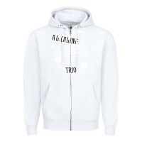White alkaline trio Zipper Hoodie - artisFamous