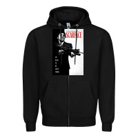 Black scarfaces Zipper Hoodie - artisFamous