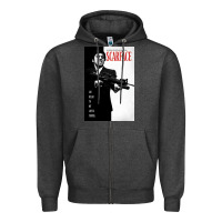 Charcoal Heather scarfaces Zipper Hoodie - artisFamous