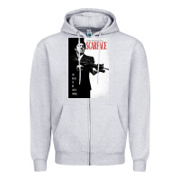 Heather Grey scarfaces Zipper Hoodie - artisFamous