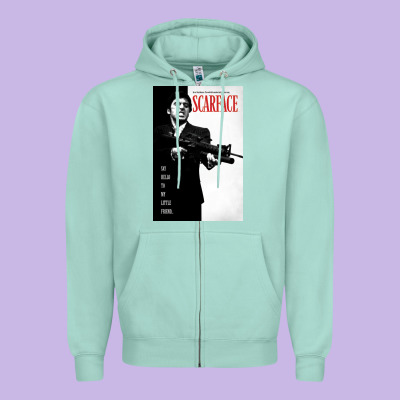Scarfaces Zipper Hoodie Designed By Artisfamous