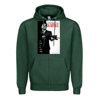 Sports Green scarfaces Zipper Hoodie - artisFamous