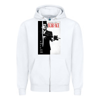 White scarfaces Zipper Hoodie - artisFamous